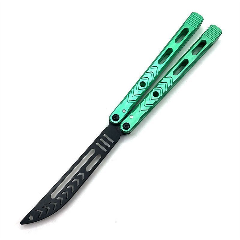 Variant practice butterfly 7075 aluminum uncut training knife