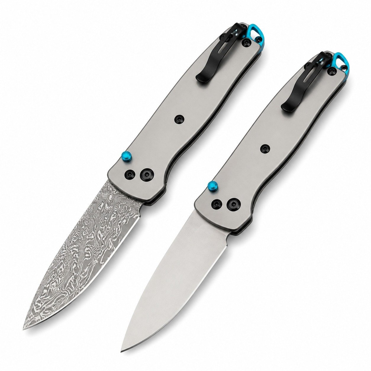 Titanium Alloy Damascus Folding Knife