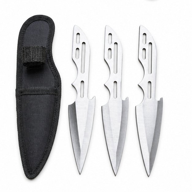 Practice Throwing Knife Set YF139 &ndash; 3-Piece, Satin