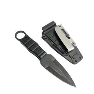 Прямой нож для outdoor, высокая твёрдость, острота, тактический малый прямой нож, с K-ножнами A-2 каменная мойка/чёрная рукоять